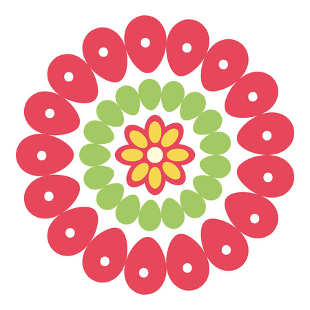 mexican decorative flower iconのイラスト素材