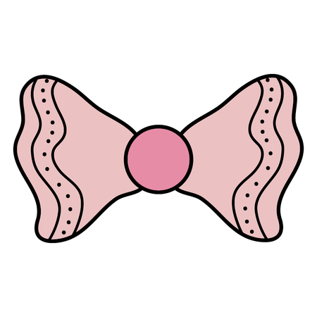 cute ribbon bow decorative icon vector illustration designのイラスト素材