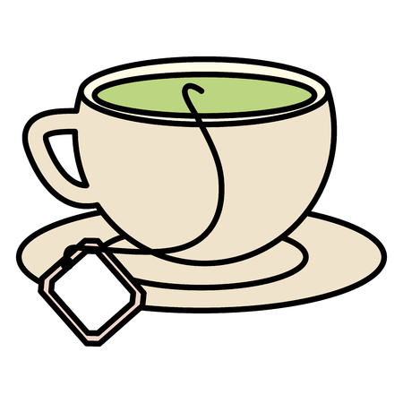 delicious tea in cup vector illustration designのイラスト素材
