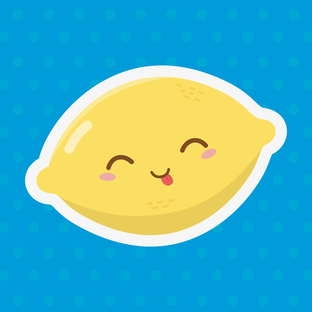 delicious tasty sweet fruit grapefruit cartoon vector illustration graphic designのイラスト素材