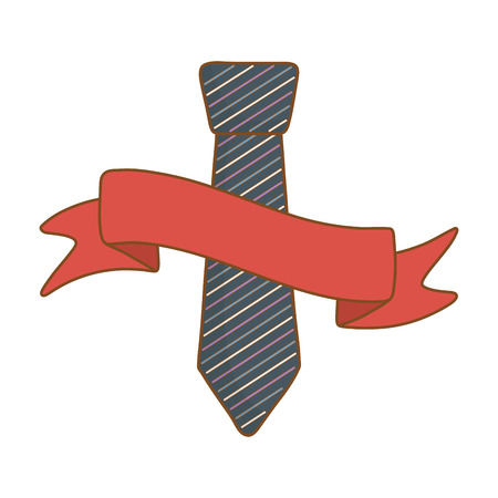 tie and ribbon icon cartoon vector illustration graphic designのイラスト素材