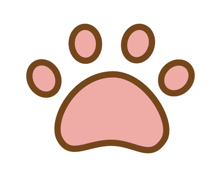 animal paw icon cartoon isolated vector illustration graphic designのイラスト素材