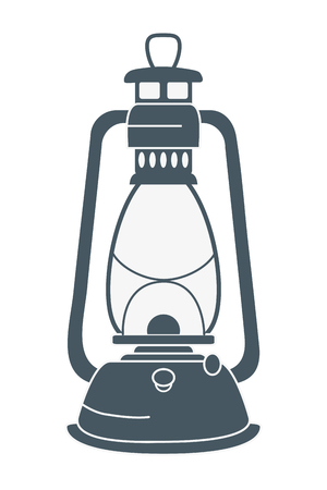 camping lantern oil lamp cartoon vector illustration graphic designのイラスト素材
