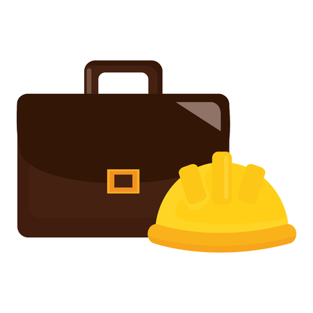 builder helmet with portfolioのイラスト素材