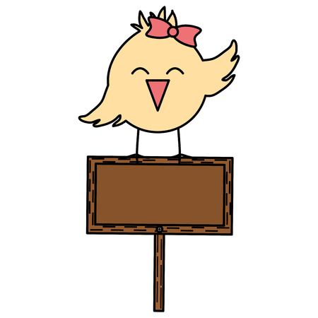 cute little chick easter character vector illustration designのイラスト素材