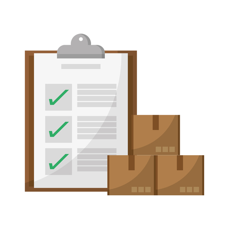 checklist and boxes vector illustration graphic designのイラスト素材