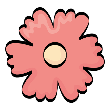 beautiful flower decorative icon vector illustration designのイラスト素材