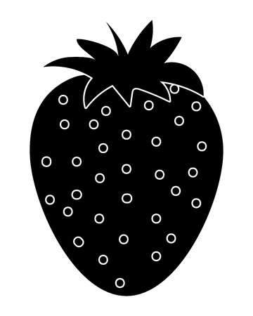 delicious tasty food strawberry cartoon vector illustration graphic designのイラスト素材