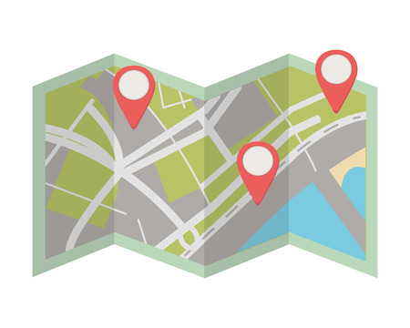 map location cartoon vector illustration graphic designのイラスト素材