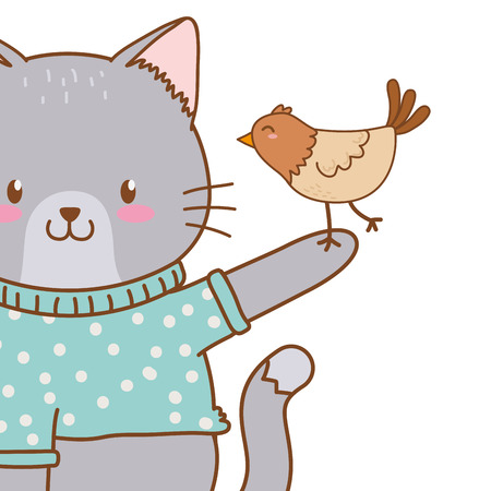 cute little animals cartoon vector illustration graphic designのイラスト素材