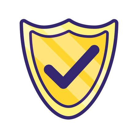 security icon shield cartoon vector illustration graphic designのイラスト素材