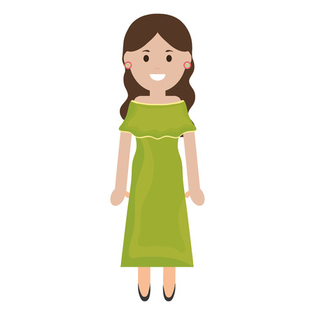 beautiful mexican woman character vector illustration designのイラスト素材