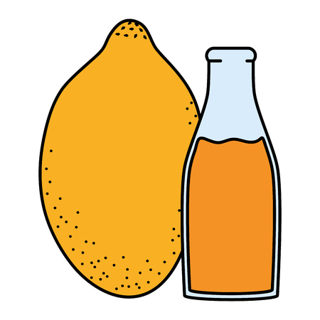 fresh papaya juice fruit in botttle vector illustration designのイラスト素材