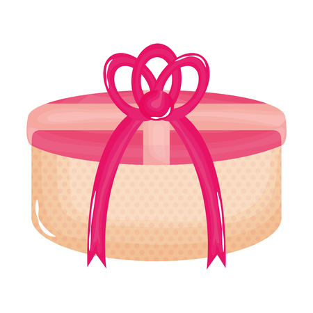 circular gift box present icon vector illustration designのイラスト素材