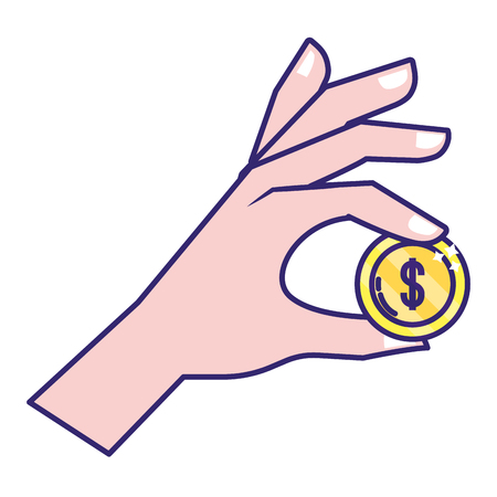 saving money finance business bank element cartoon vector illustration graphic designのイラスト素材