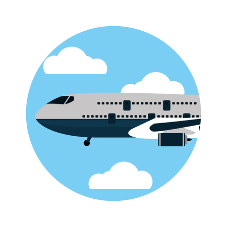 transportation concept airplane cartoon vector illustration graphic designのイラスト素材