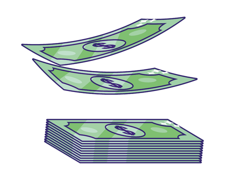 saving money finance business bank elements cartoon vector illustration graphic designのイラスト素材