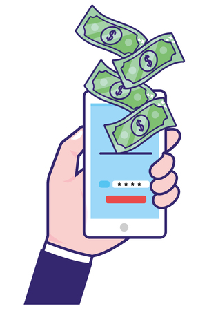 saving money cartoonのイラスト素材