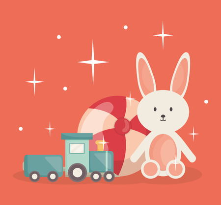 set of baby toys entertainemt icons vector illustration designのイラスト素材