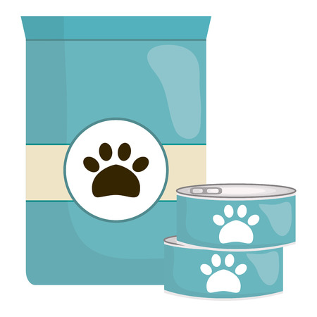 pet food bag and canのイラスト素材