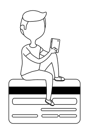 Man with money iconのイラスト素材