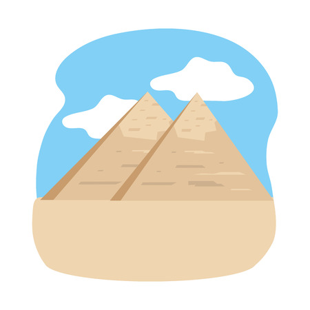 Egyptian pyramids designのイラスト素材