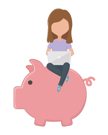 Money icon set design, shopping online store ecommerce media market and internet theme Vector illustrationのイラスト素材