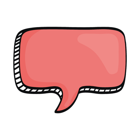 speech bubble message with relief drawingのイラスト素材