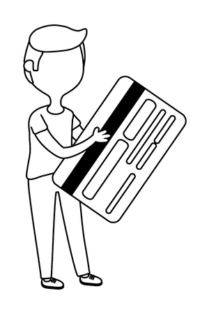 Man with money iconのイラスト素材