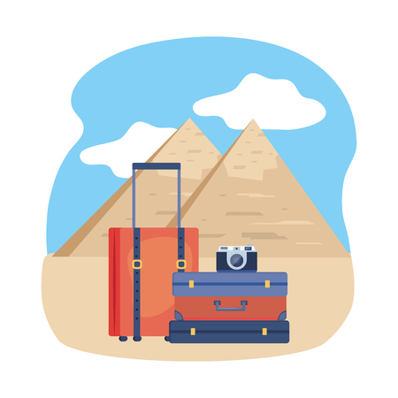 Egyptian pyramids designのイラスト素材