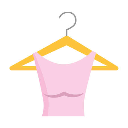 Dress and hanger design, Cloth fashion style wear shop retail and store theme Vector illustrationのイラスト素材