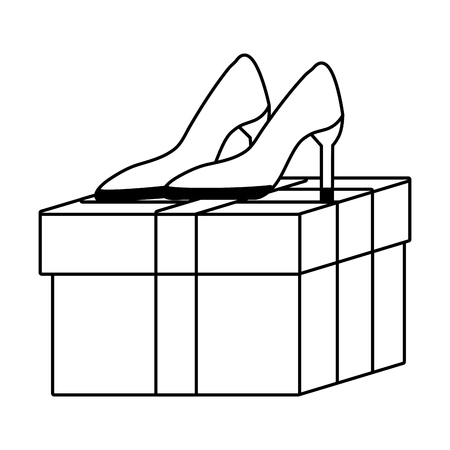 Gift and heels designのイラスト素材
