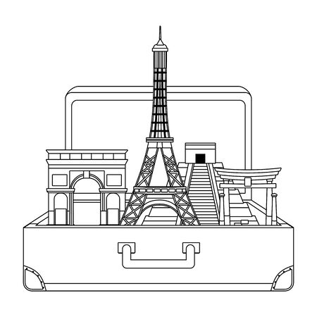 Landmarks and travel designのイラスト素材