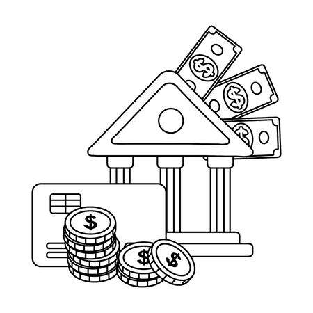 Isolated Bank designのイラスト素材
