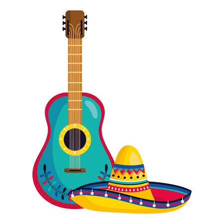 mexican culture mexico elements cartoon vector illustration graphic designのイラスト素材