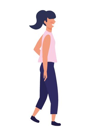Avatar of a fashion woman design, Girl female person human and beauty theme Vector illustrationのイラスト素材