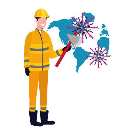 labor day job cartoonのイラスト素材