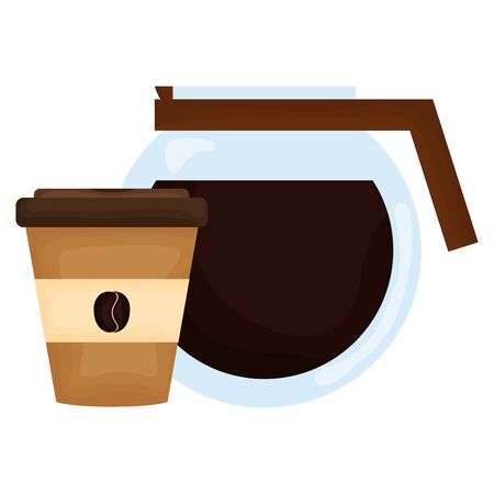 Coffee maker dispenser with cupのイラスト素材