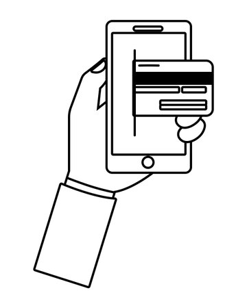 saving money business accounting technology smartphone digital payment with investment elements cartoon vector illustration graphic designのイラスト素材