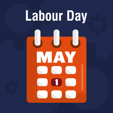 calendar reminder labour day vector illustration designのイラスト素材