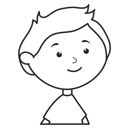 cute little boy characterのイラスト素材