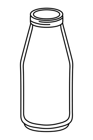 glass bottle cartoon vector illustration graphic designのイラスト素材