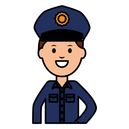 police officer avatar characterのイラスト素材