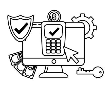 saving money cartoonのイラスト素材