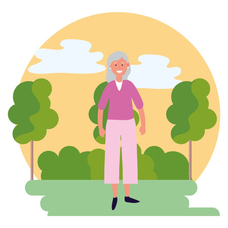 old woman avatarのイラスト素材