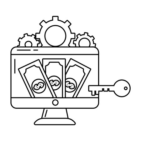 saving money business accounting finance technology digital payment elements cartoon vector illustration graphic designのイラスト素材