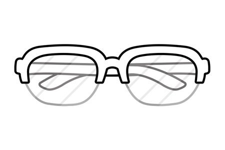 glasses view cartoonのイラスト素材