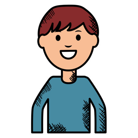 young man avatar characterのイラスト素材