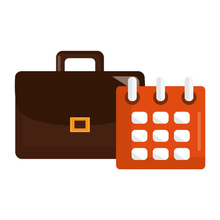 calendar reminder with portfolioのイラスト素材