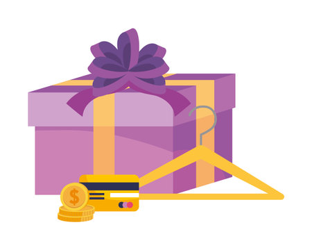 Shopping icon set design, Store online ecommerce media market and internet theme Vector illustrationのイラスト素材